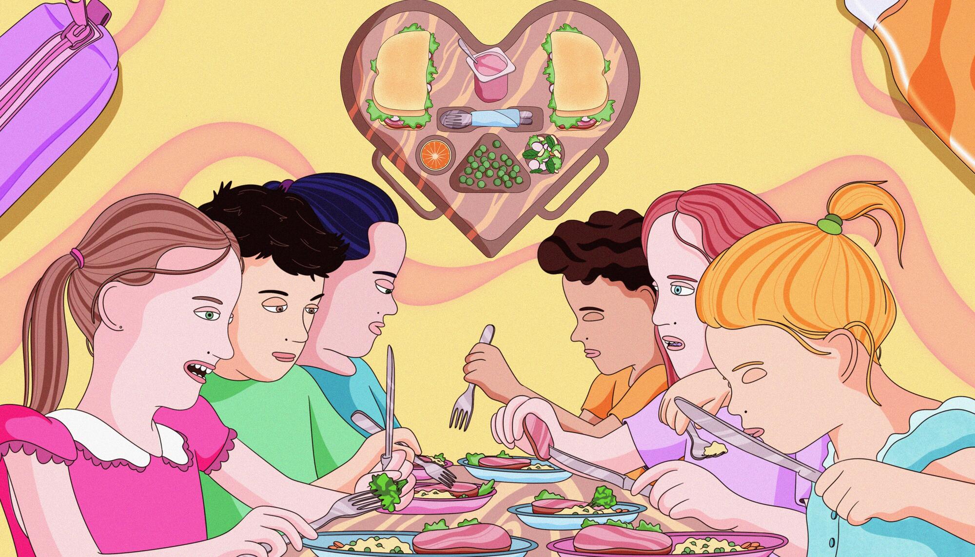 Comedores escolares carro